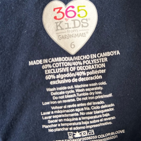 ✅ 5 for $25 - Embroidered Textured Creative Girl Long Sleeve Top, Size 6 - Picture 3 of 5